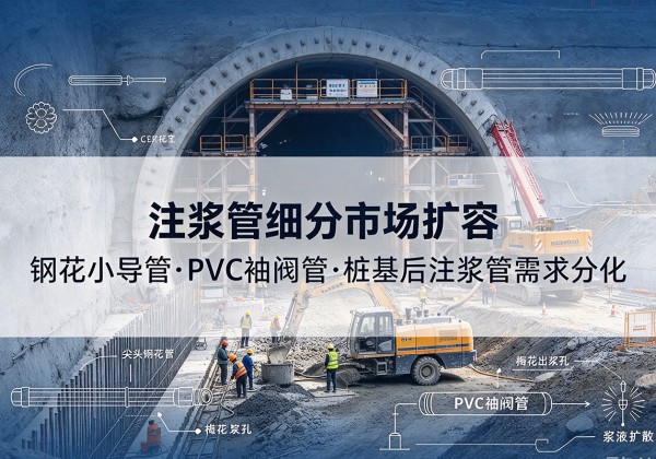 江达注浆管细分市场扩容，隧道钢花小导管、PVC 袖阀管、桩基后注浆管需求分化